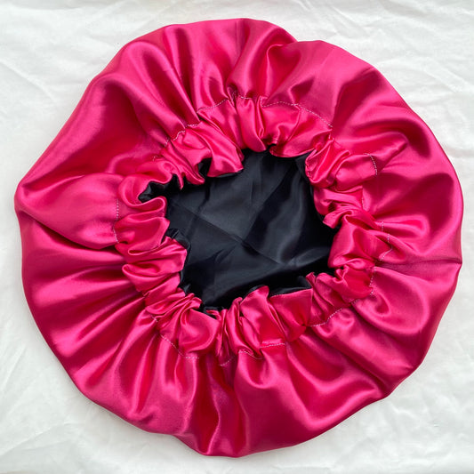 Pink + Black Bonnet