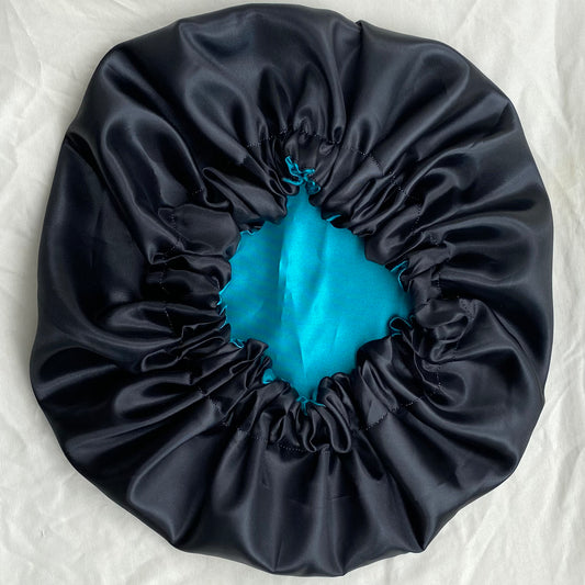 Aqua + Black Bonnet