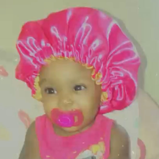 Small Kids Silk-Satin Bonnet (0-7)